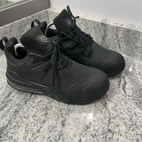 NWOB Larnmern Steel Toe Men's AirWalk Ares Size 9 Slip Resistant Black - Picture 2 of 7